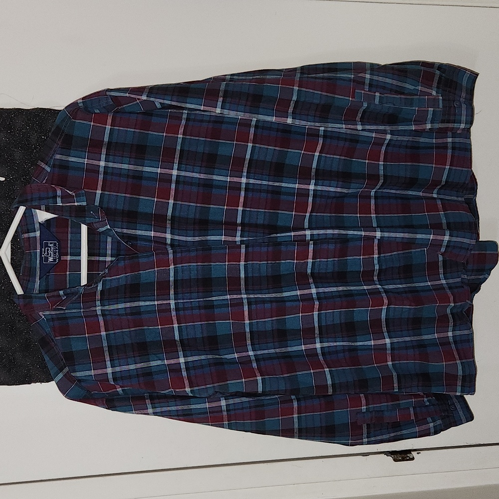 Woolrich Multi Color Flannel Button Down Long Sleeve Dress Shirt